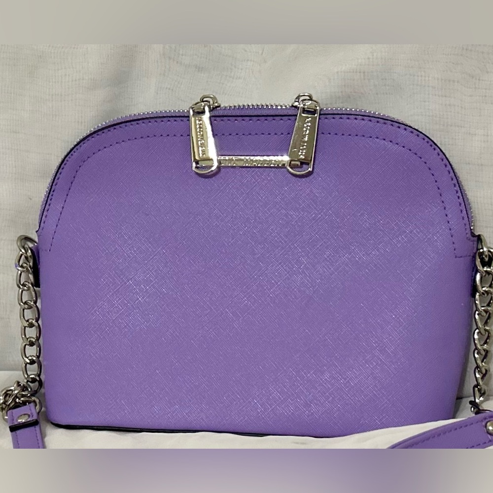 *NWOT Steve Madden Lavender Saffiano Crossbody Bag with Silver Hardware - Picture 10 of 11
